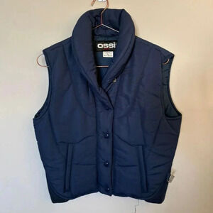 Ossi Womens Skiwear Insulated Vest Dark Blue Size Medium